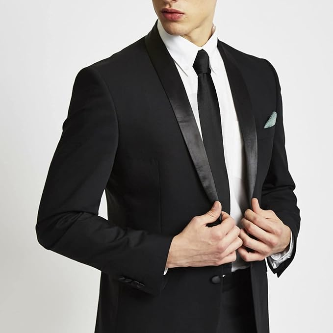 Corbatas de Satén para Hombre, Corbata Lisas Slim Delgada para Caballero, Accesorio Elegante de Alta Calidad para Trajes, Regalo Perfecto para Marido, Padre o Amigo.