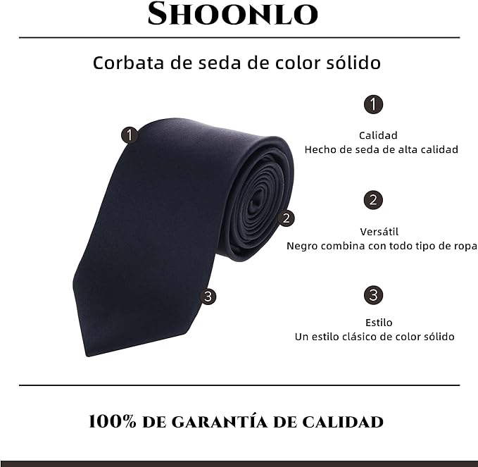 Corbatas de Satén para Hombre, Corbata Lisas Slim Delgada para Caballero, Accesorio Elegante de Alta Calidad para Trajes, Regalo Perfecto para Marido, Padre o Amigo.
