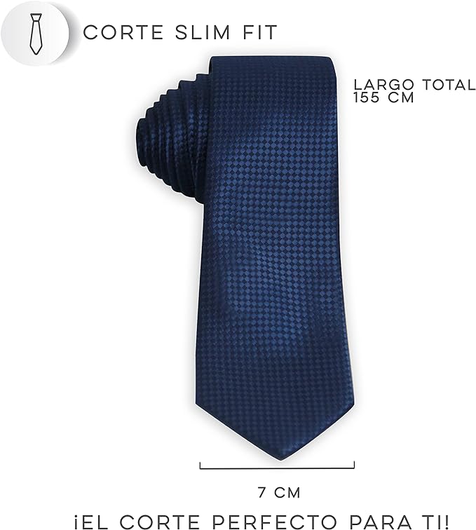 Vedicci Corbatas para hombre de alta calidad en 8 Colores y Diseños. Corbata para jóvenes y adultos con ancho de 7 cm. Corbata para caballero perfecta para Traje de Vestir. Men's Tie.
