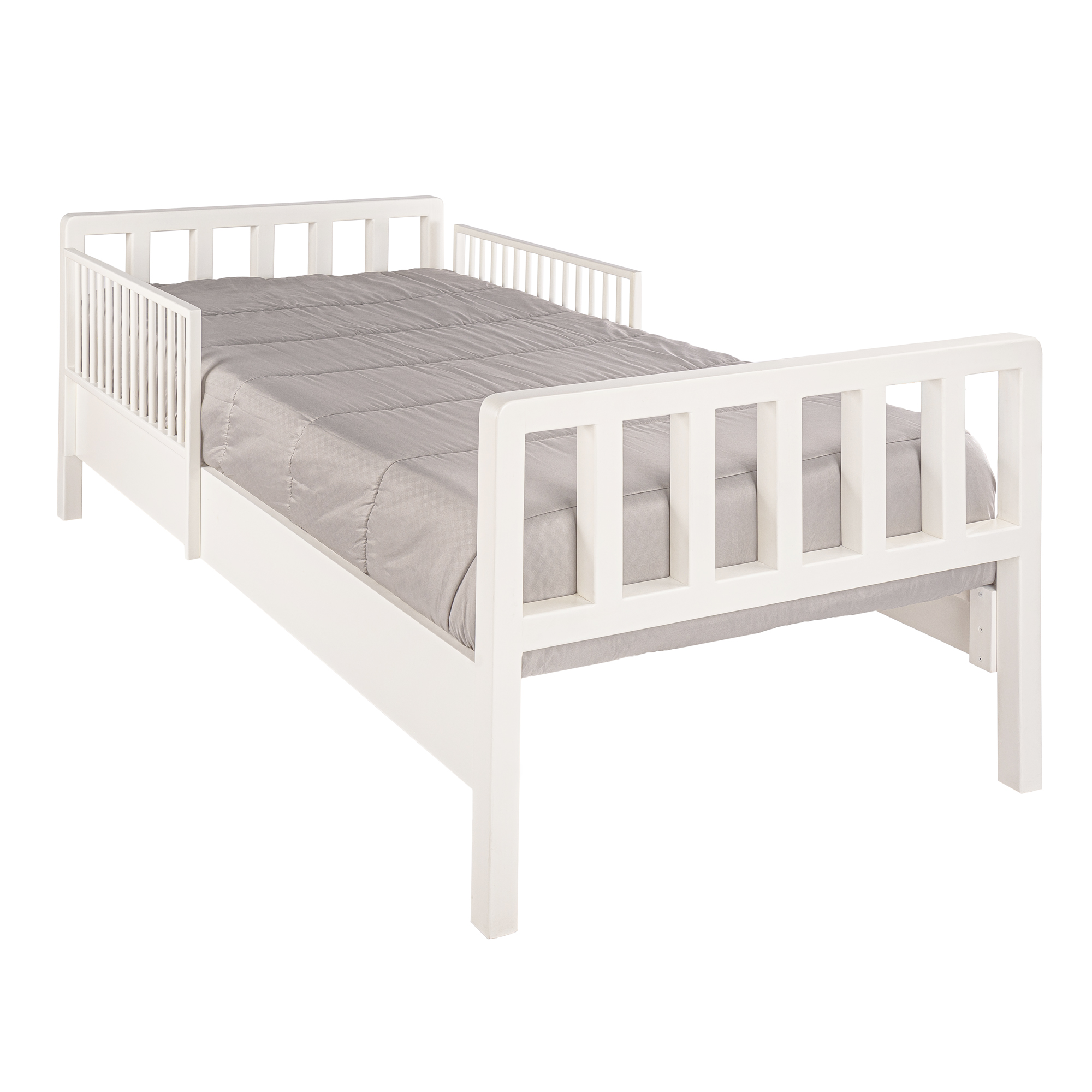Cama moderna de madera para niños y niñas con barandales removibles DUDUK