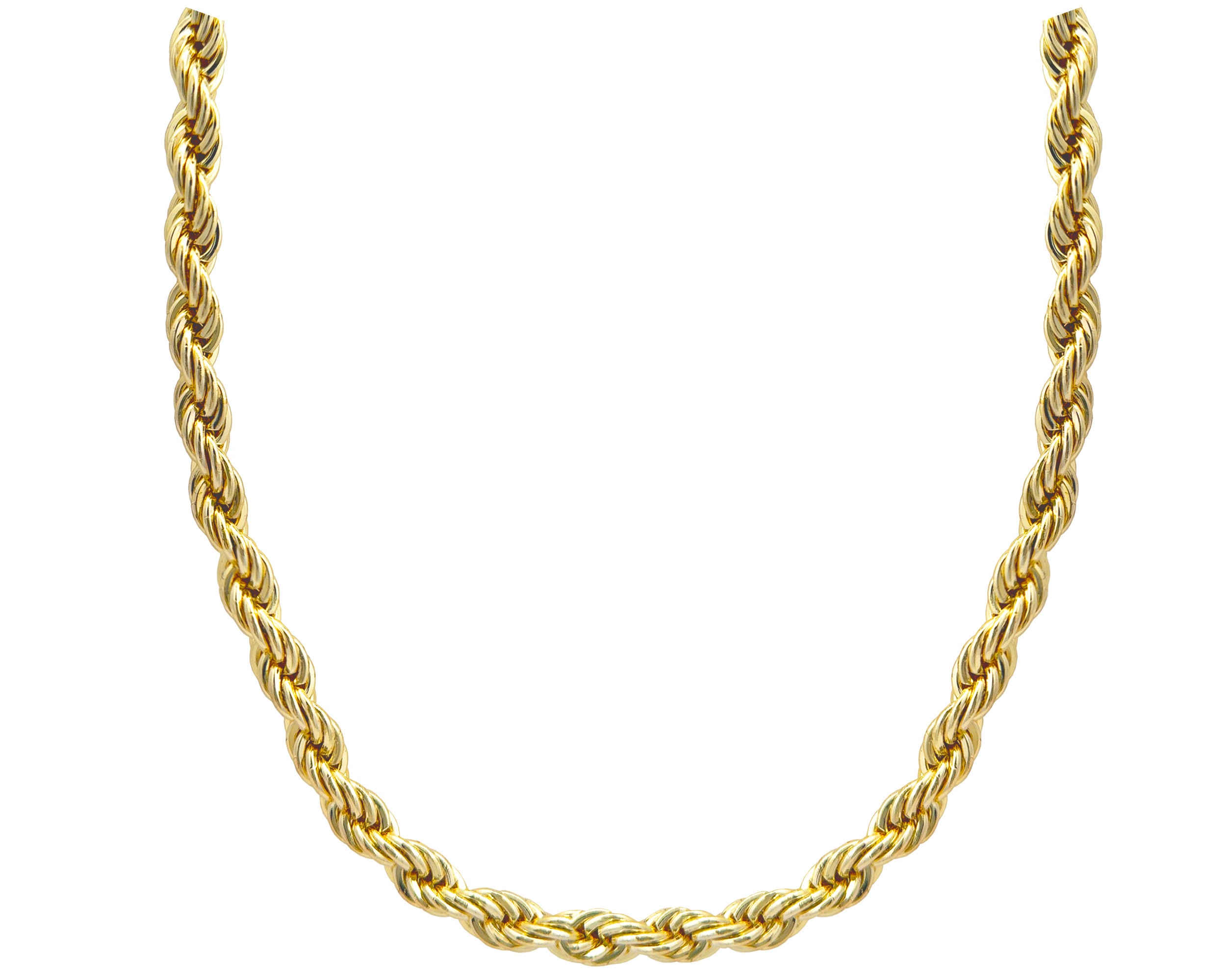 Collar Cadena Chapa de Oro 18K Horoz Torzal  60cm SH42.