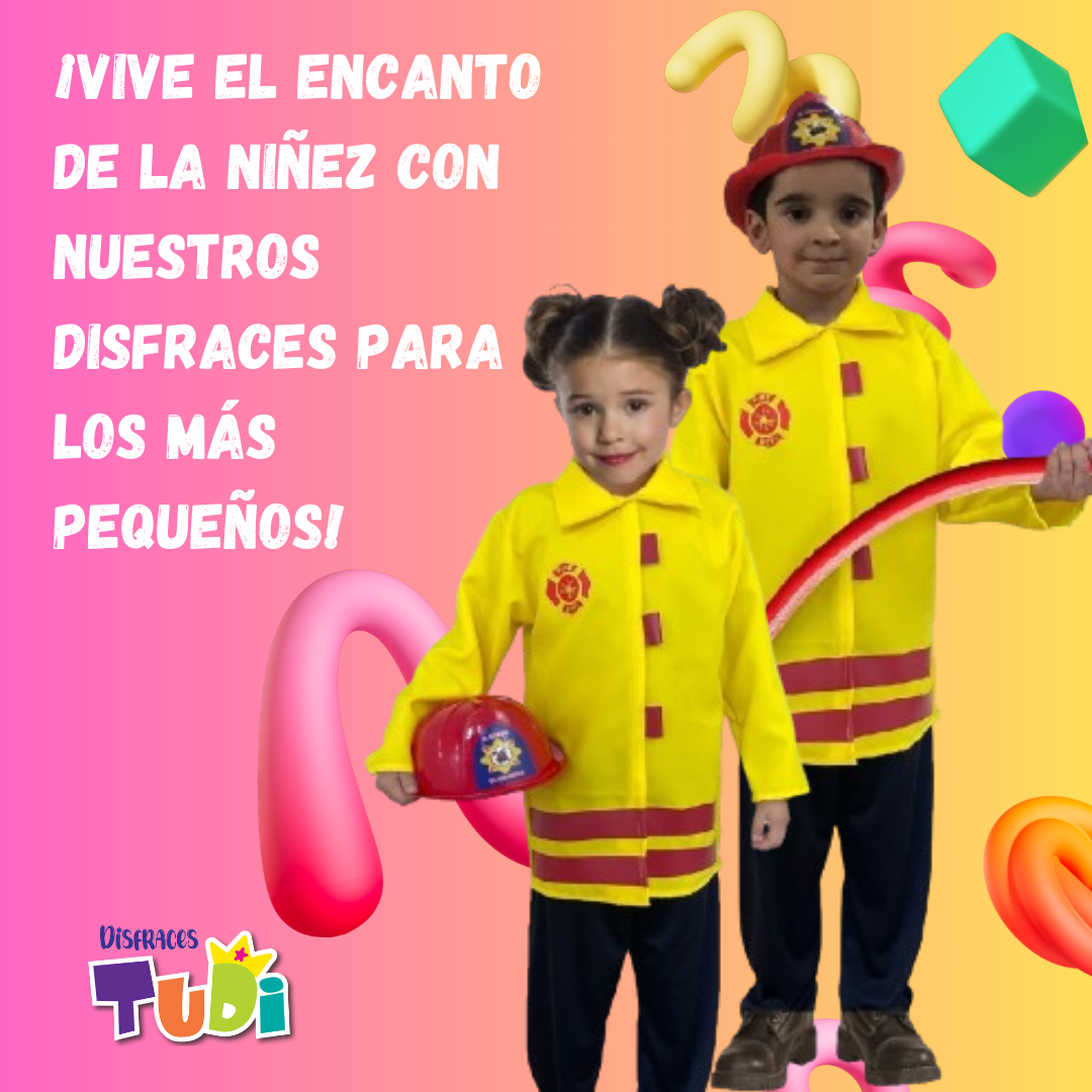 Disfraz de Bombero - Disfraces de Oficios - Traje de Bomberos para Niñas y  Niños