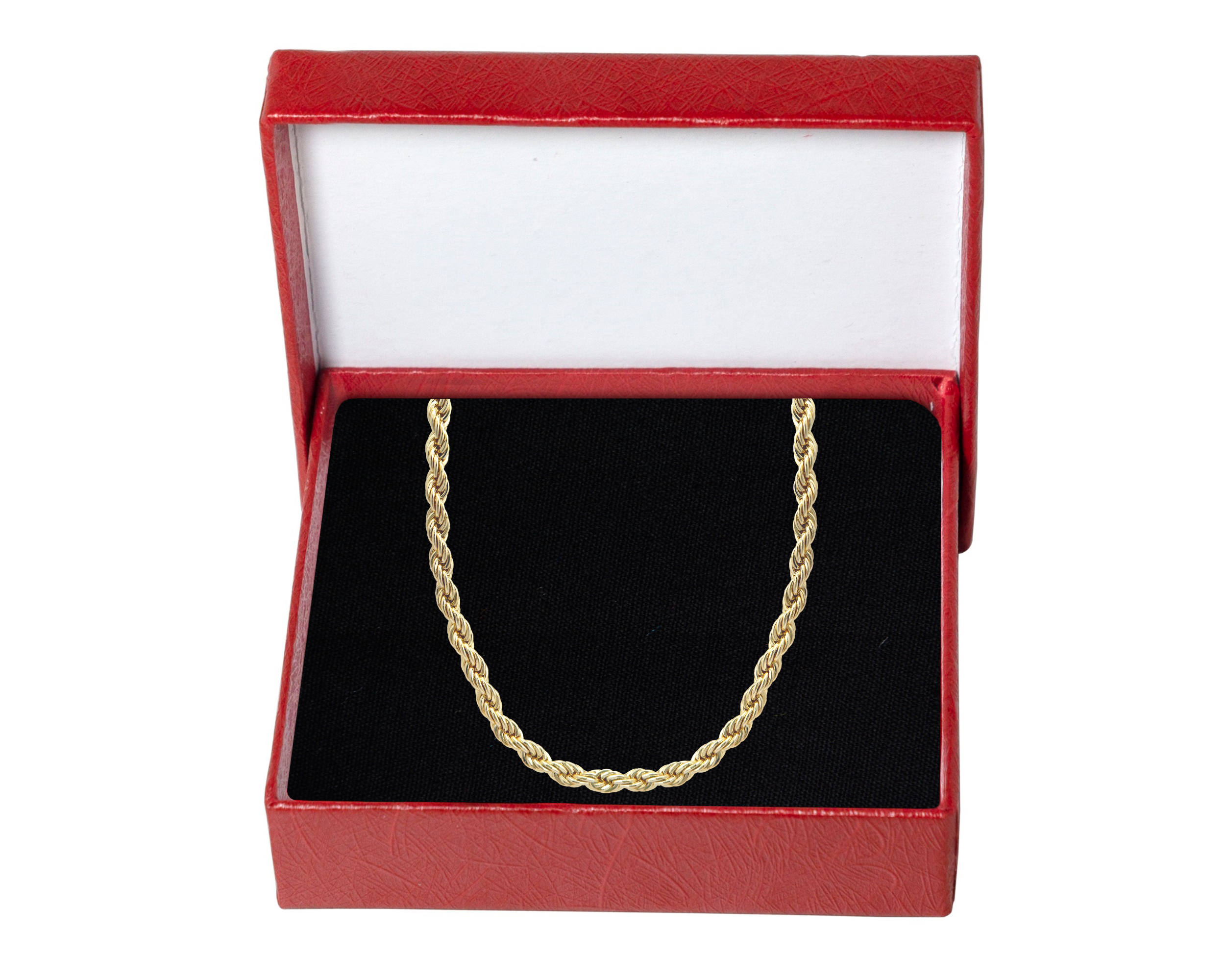 Collar Cadena Chapa de Oro 18K Horoz Torzal  60cm SH42.