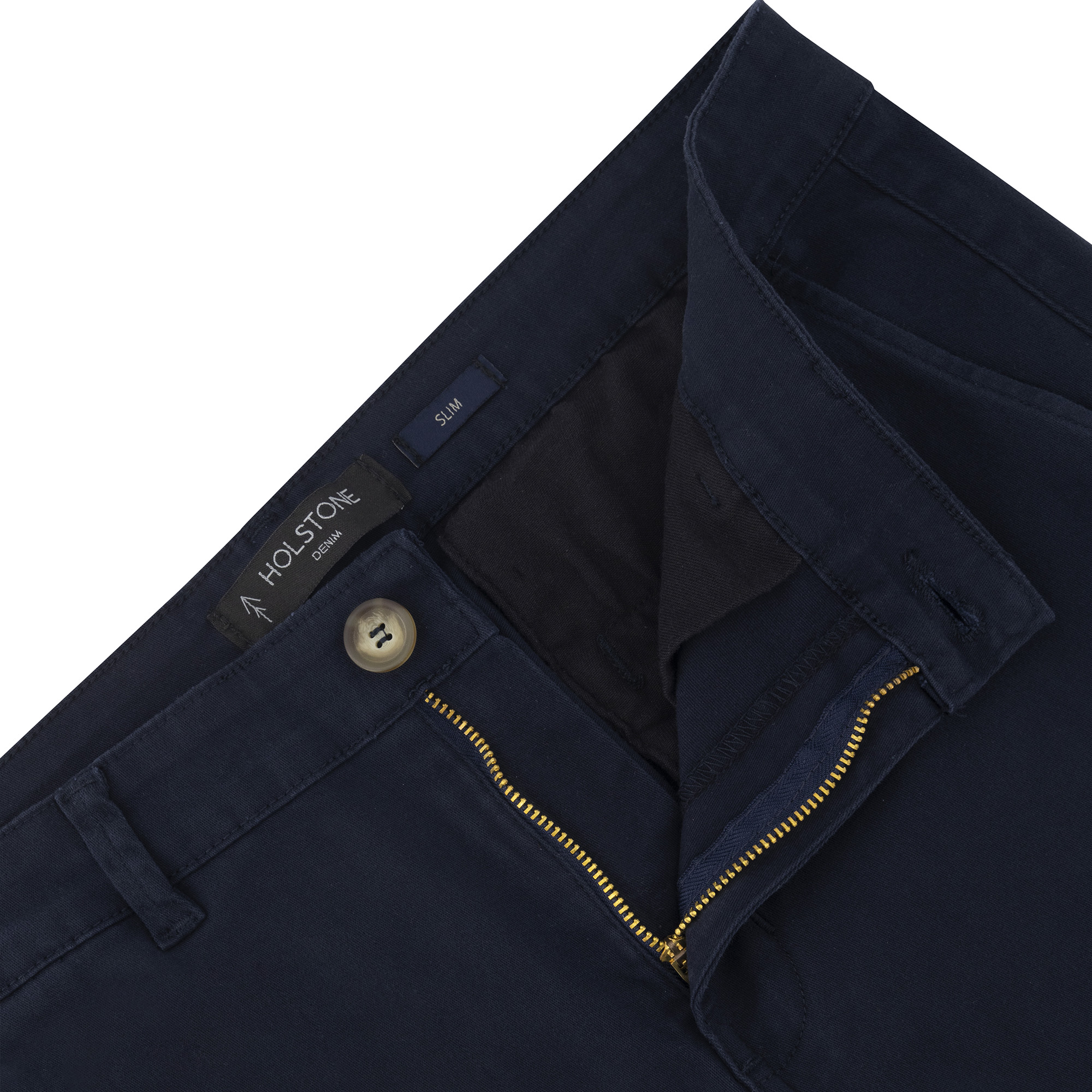 Pantalon Estilo Chino Cargo Premium de Gabardina Azul Marino Holstone Hombre.