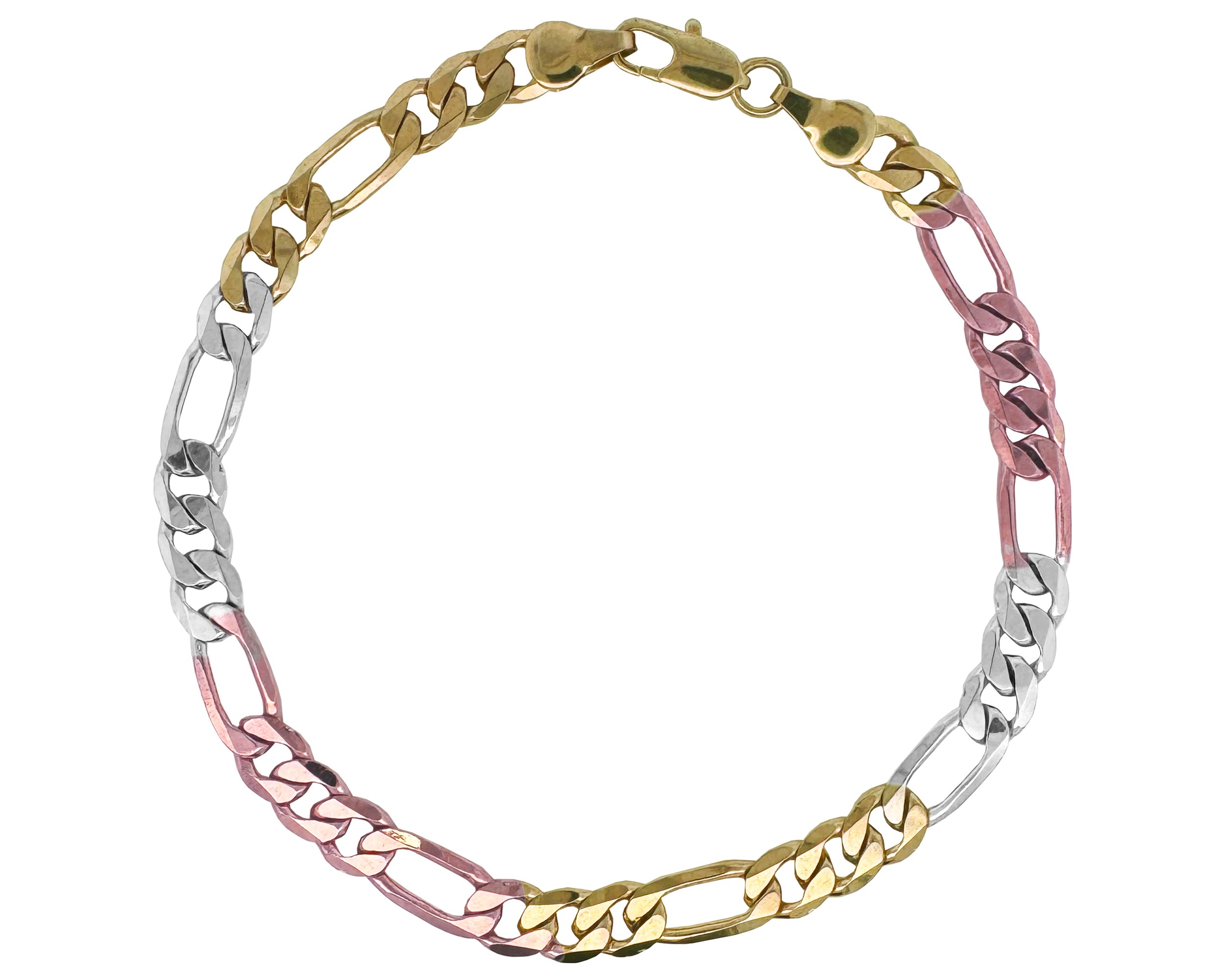 Pulsera Chapa de Oro 18K Horoz Tejido 3x1 22cm Florentino SH45.