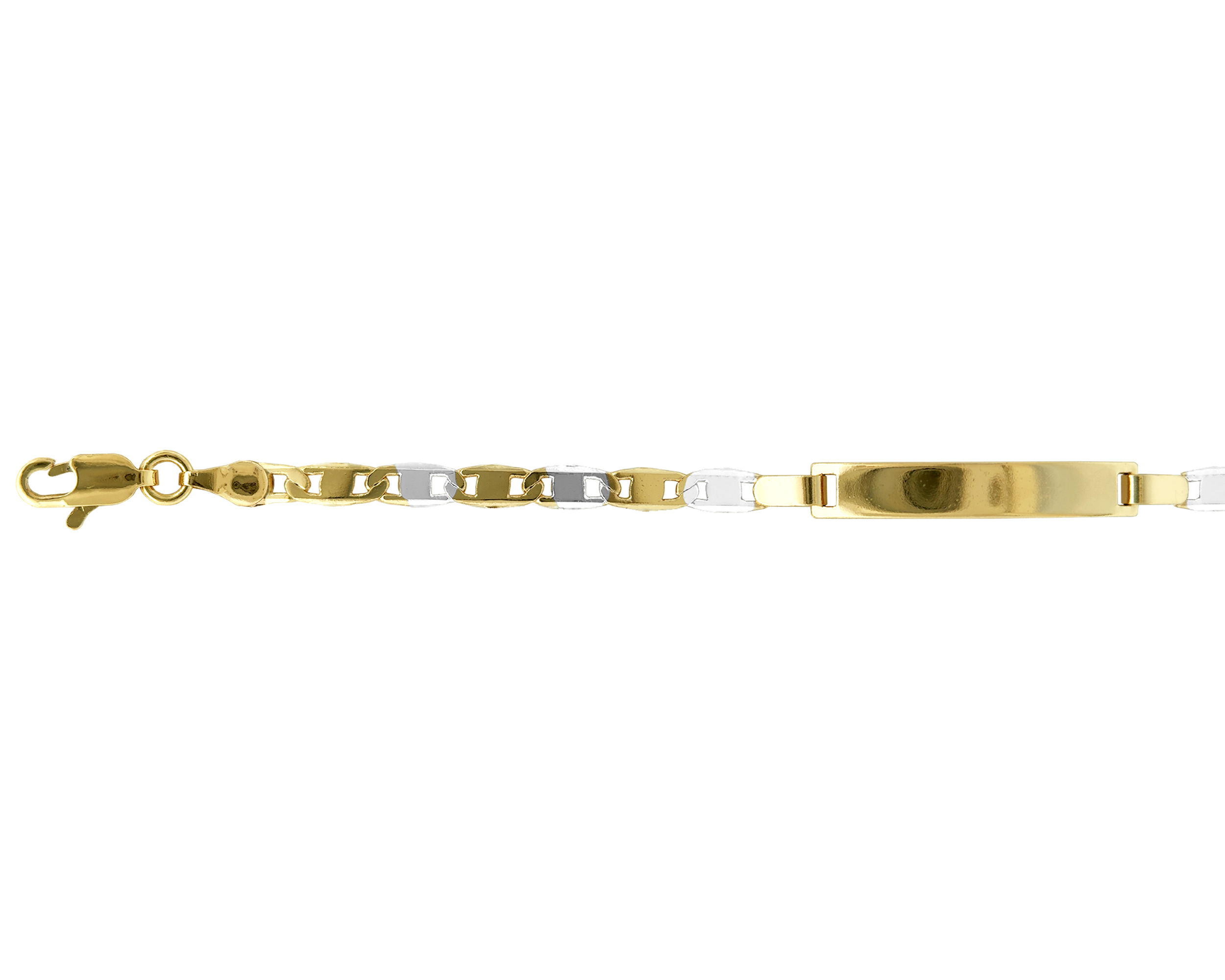 Pulsera Esclava Chapa de Oro 18K Horoz Valentina 15cm SH46.