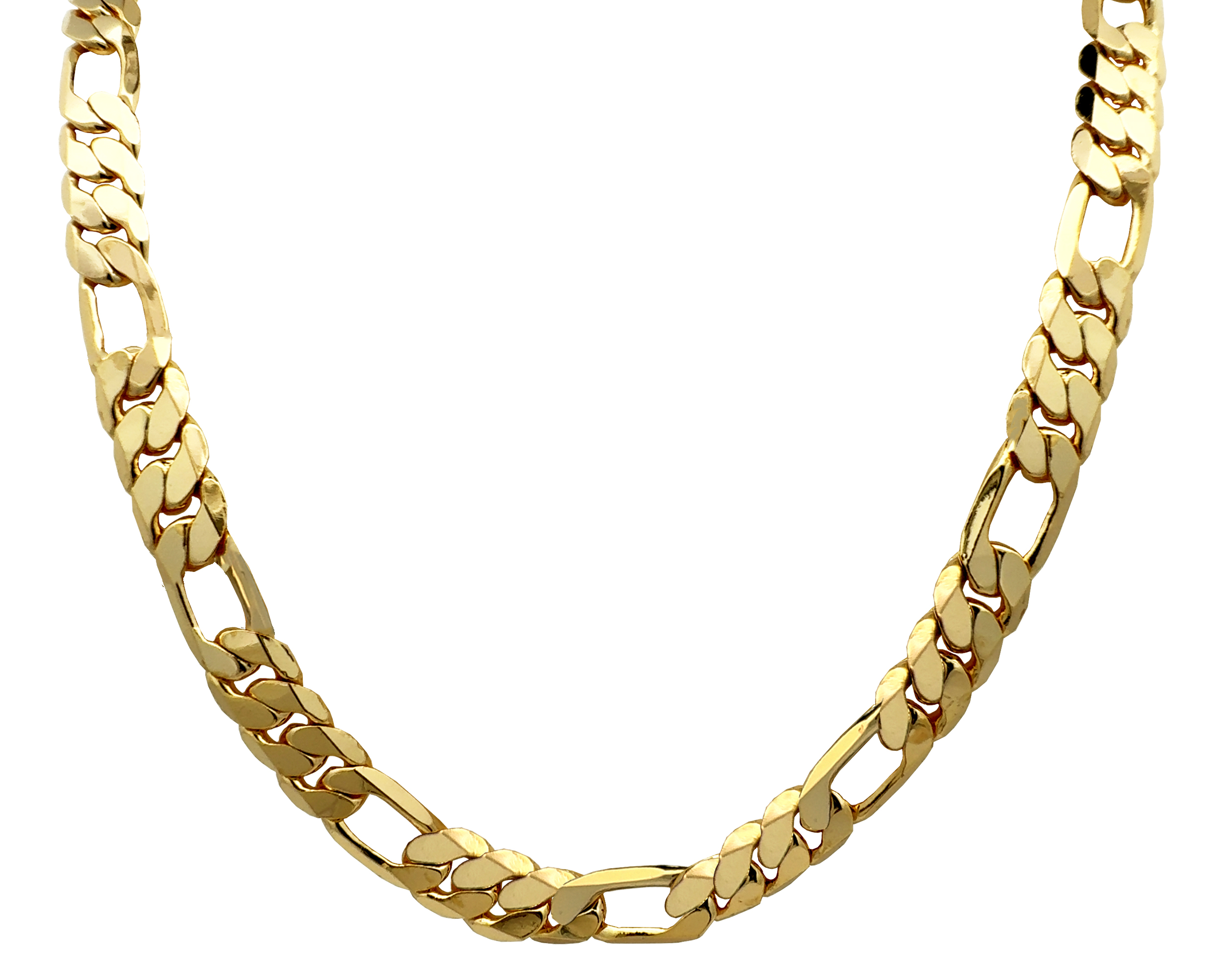 Collar Cadena Chapa de Oro 18K Horoz Tejido 3x1 60cm SH48.