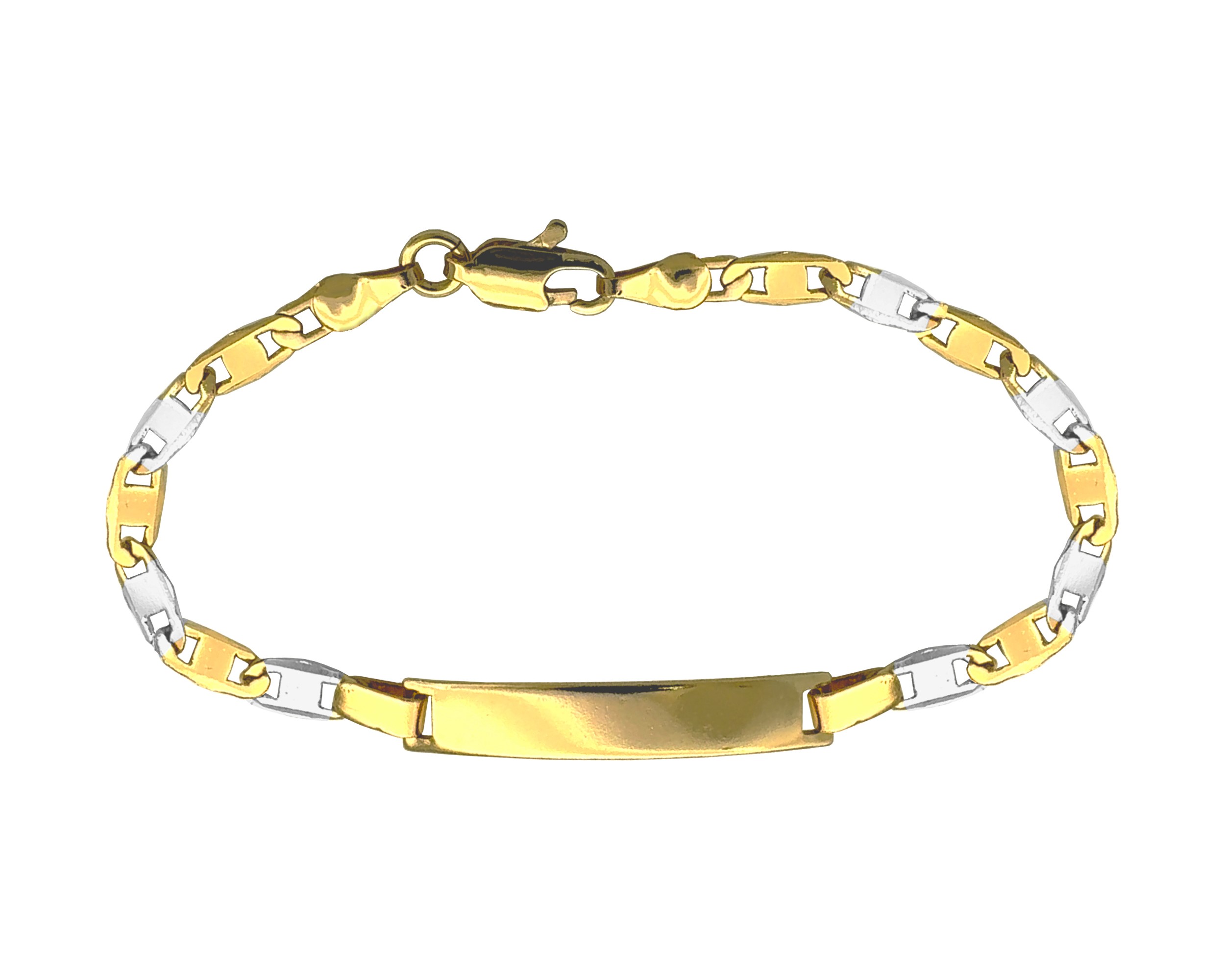 Pulsera Esclava Chapa de Oro 18K Horoz Valentina 15cm SH46.