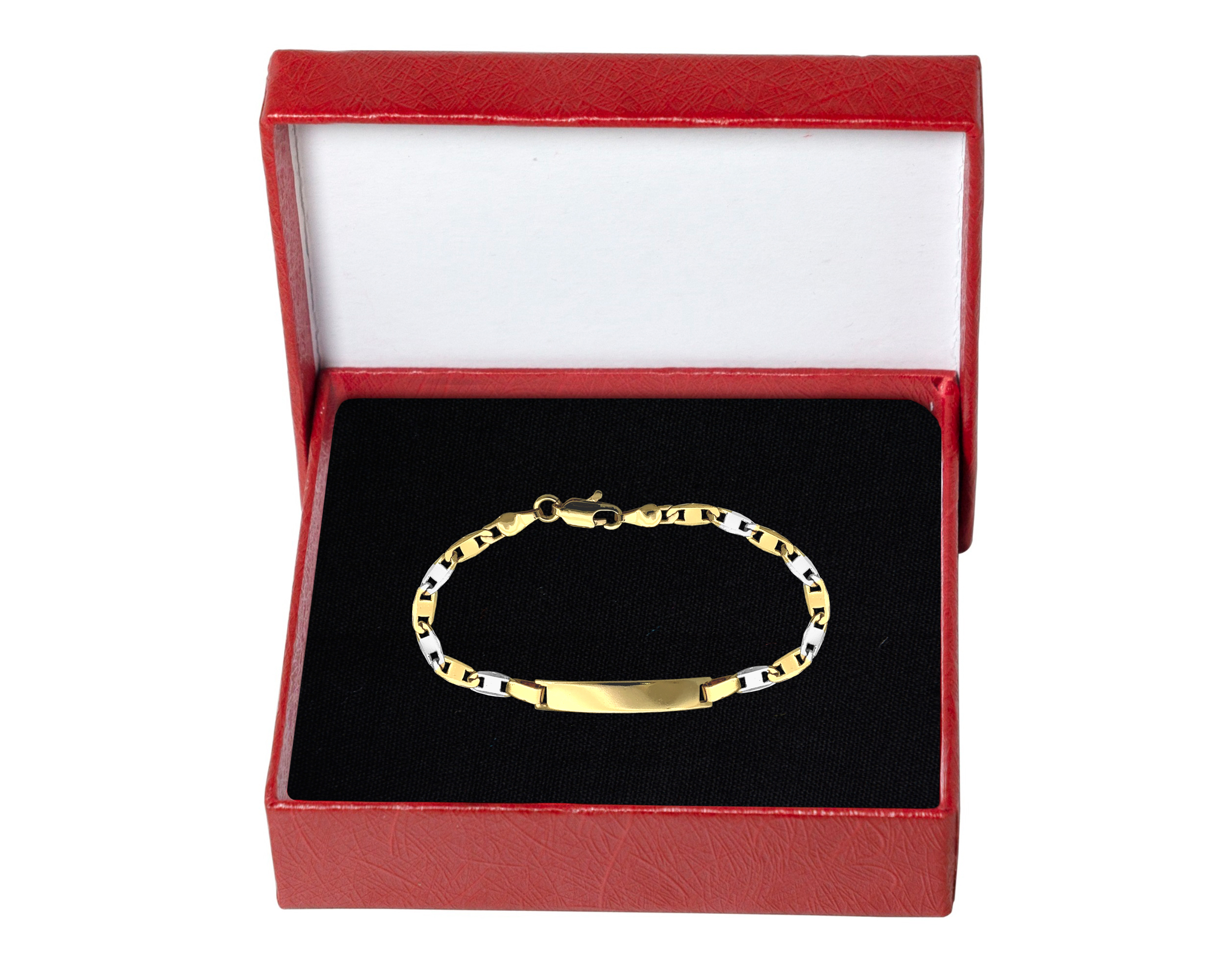 Pulsera Esclava Chapa de Oro 18K Horoz Valentina 15cm SH46.