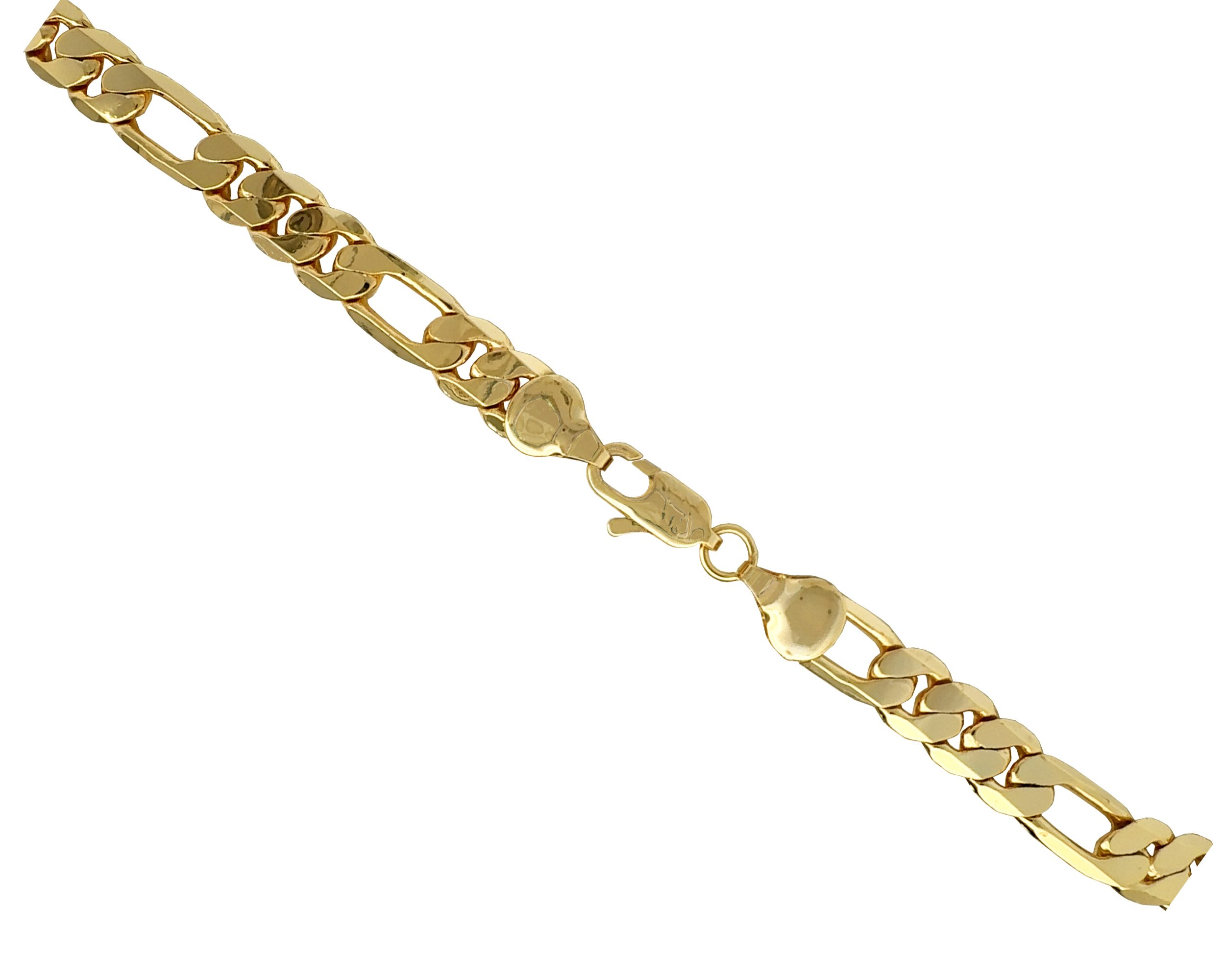 Collar Cadena Chapa de Oro 18K Horoz Tejido 3x1 60cm SH48.