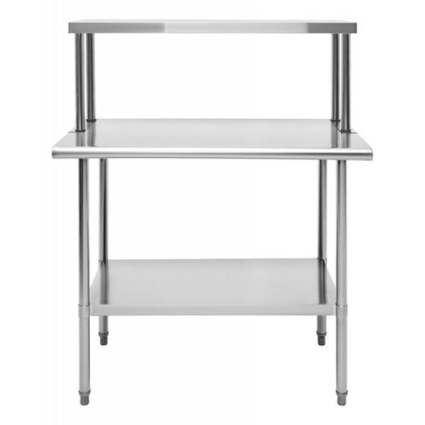 Mesa Trabajo Repisa Acero Inoxidable Ajustable 110x60x131.5