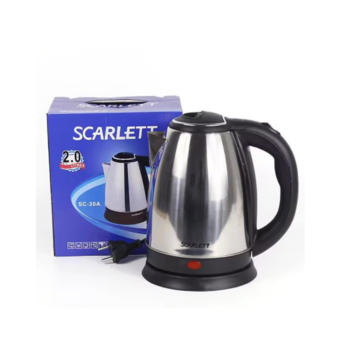 Tetera Cafetera de 2 litros Eléctrica Aluminio. DM 