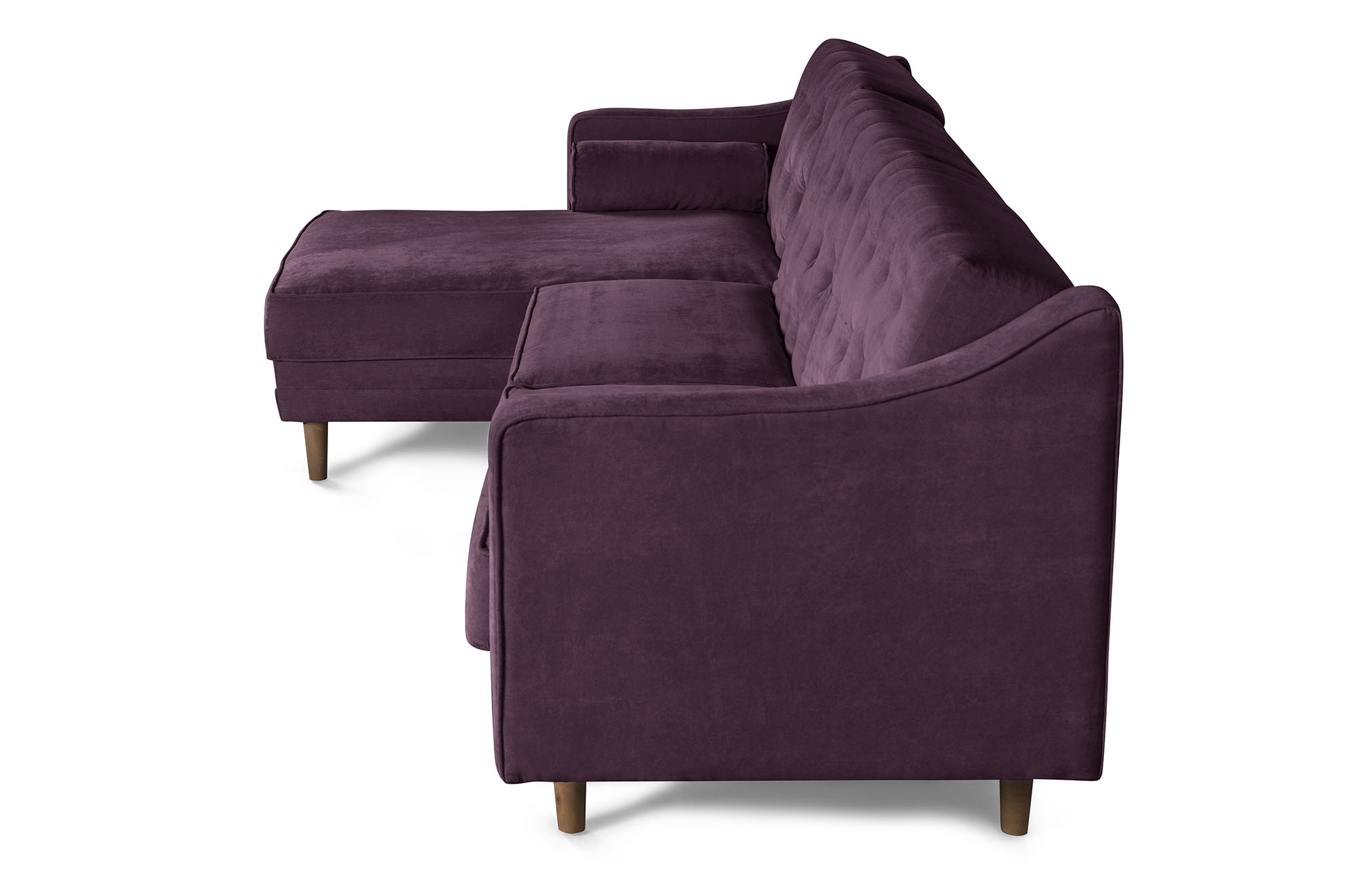 Sala Modular Brina Morado Makora Beehive Memory Foam de velvet.