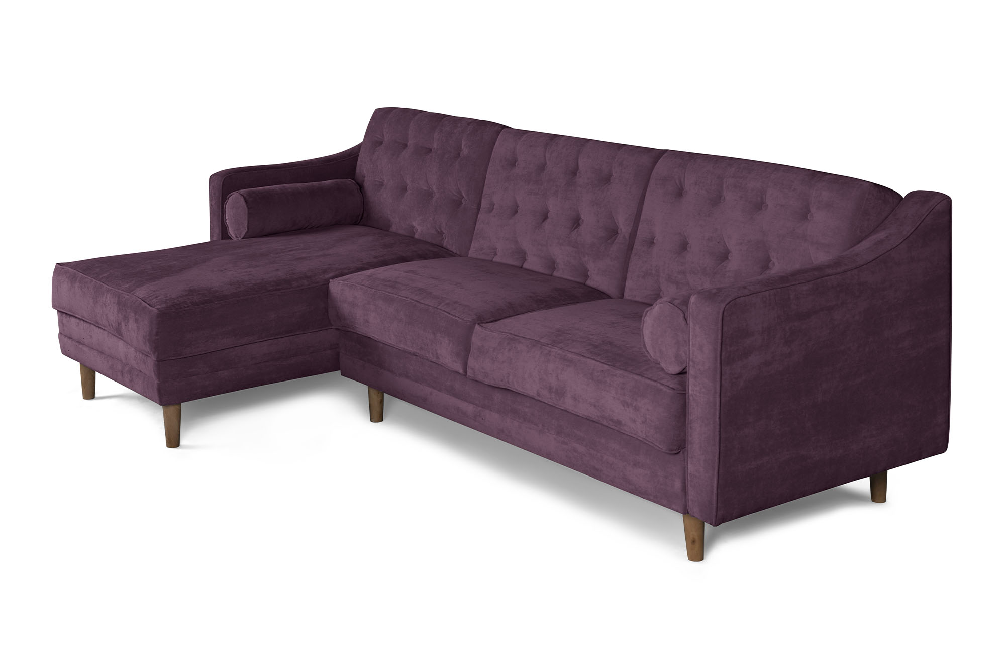 Sala Modular Brina Morado Makora Beehive Memory Foam de velvet.