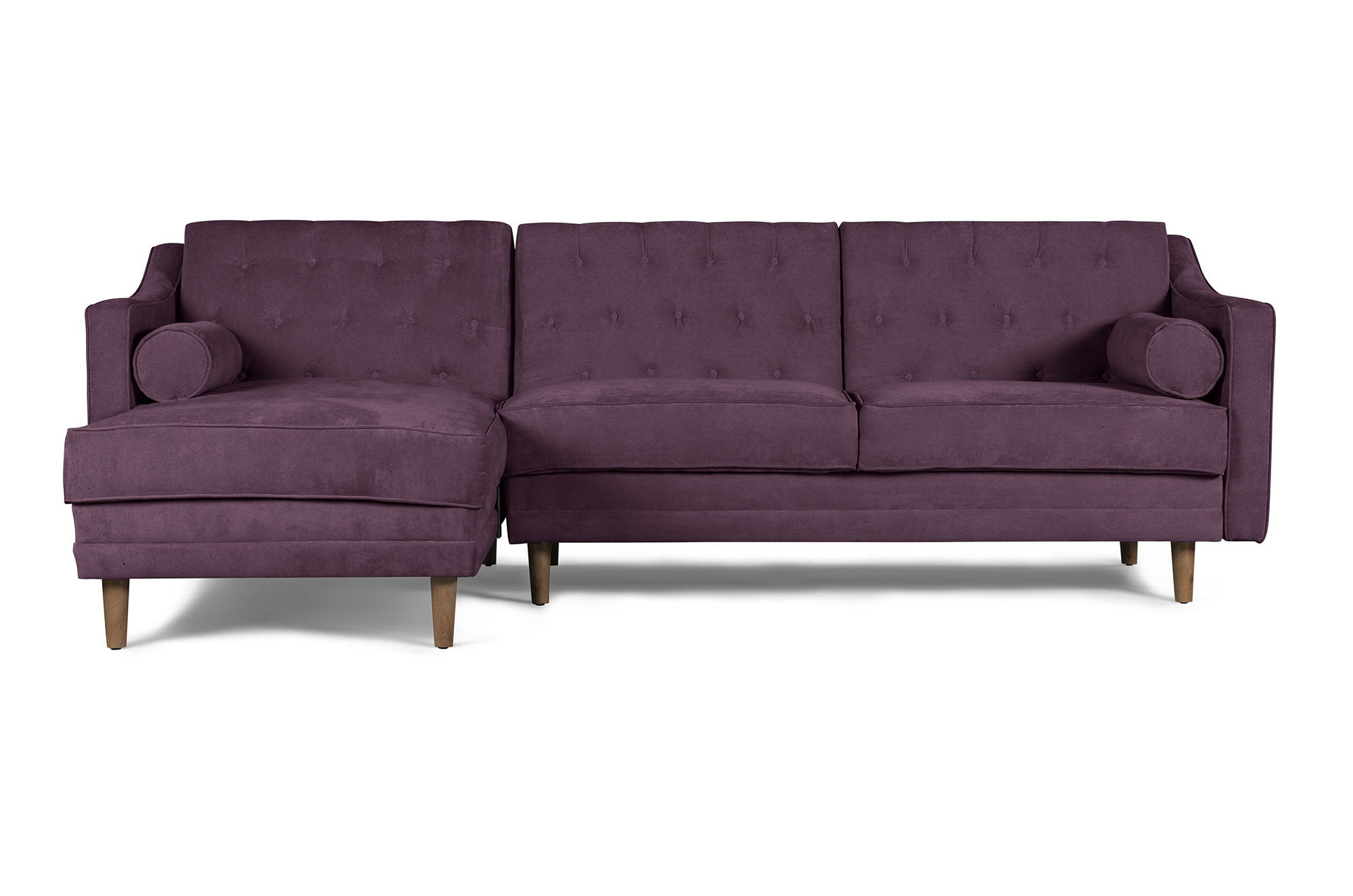 Sala Modular Brina Morado Makora Beehive Memory Foam de velvet.