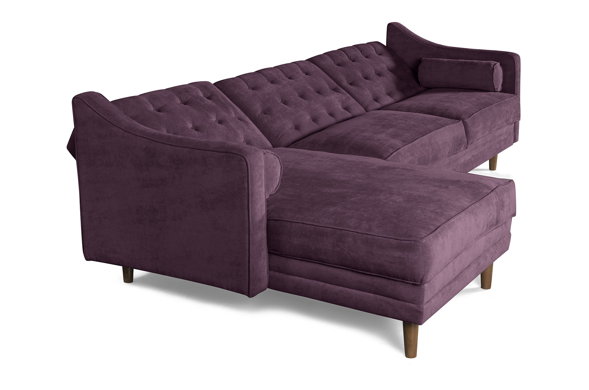 Sala Modular Brina Morado Makora Beehive Memory Foam de velvet.