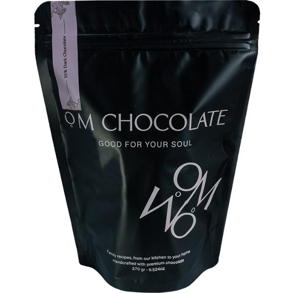 Chocolate Om, Bolsa con 6 Trufas Artesanales Hechos a Mano, 55% Chocolate Amargo, 90 Gramos	