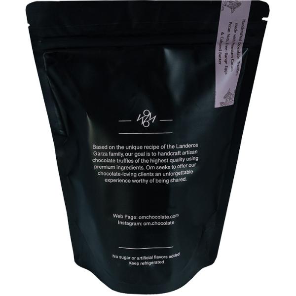 Chocolate Om, Bolsa con 6 Trufas Artesanales Hechos a Mano, 55% Chocolate Amargo, 90 Gramos	