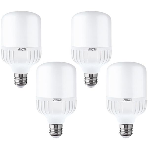Pack de 4 Focos LED alta potencia Aksi 30W Tipo T luz blanca E27