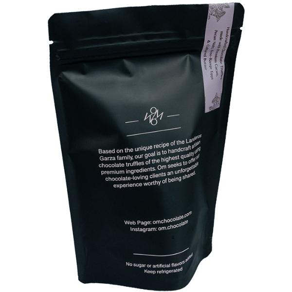 Chocolate Om, Bolsa con 6 Trufas Artesanales Hechos a Mano, 55% Chocolate Amargo, 90 Gramos	