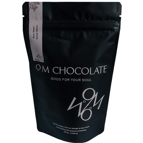 Om Chocolate,Bolsa de 12 Trufas Artesanales de Temporada Hechos a Mano, Agua de rosas 65% Dark Chocolate, 180 gramos	