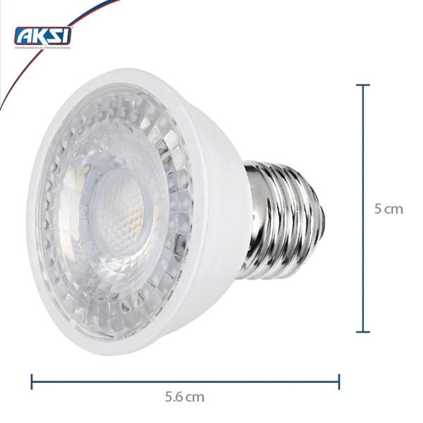 Pack de 10 Focos LED MR16 Aksi 7W luz calida Base E27