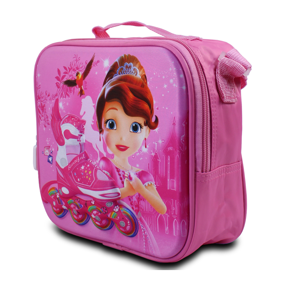 Kit Escolar 3 En 1  Mochila Princesita sofia Con Luces Led Lonchera Y Lapicera .
