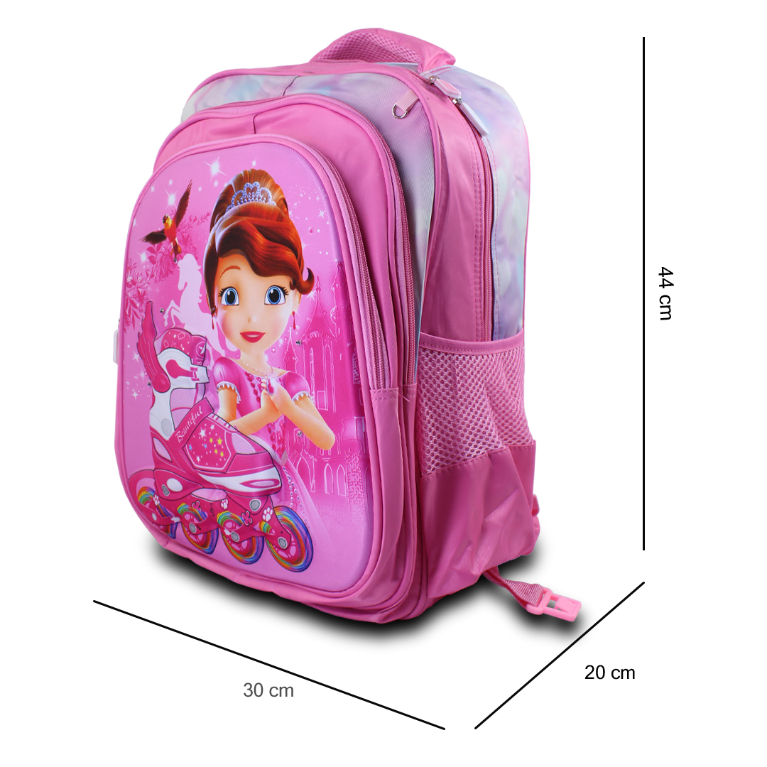 Kit Escolar 3 En 1  Mochila Princesita sofia Con Luces Led Lonchera Y Lapicera .