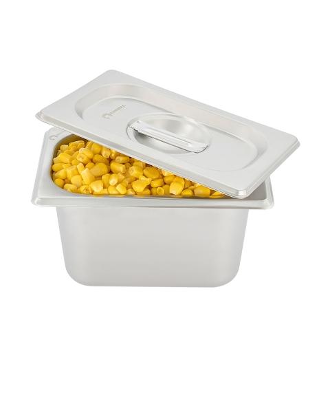 Inserto Acero Inoxidable 1/9 con tapa 6.5 cm Shorbull.