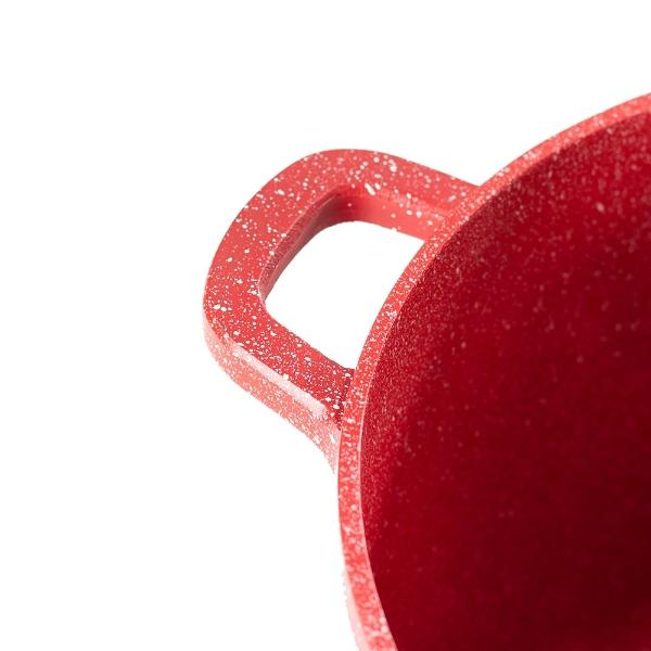 Olla Ultra Antiadherente Marmoleado Alto Tapa 30 Cm Hot Spot