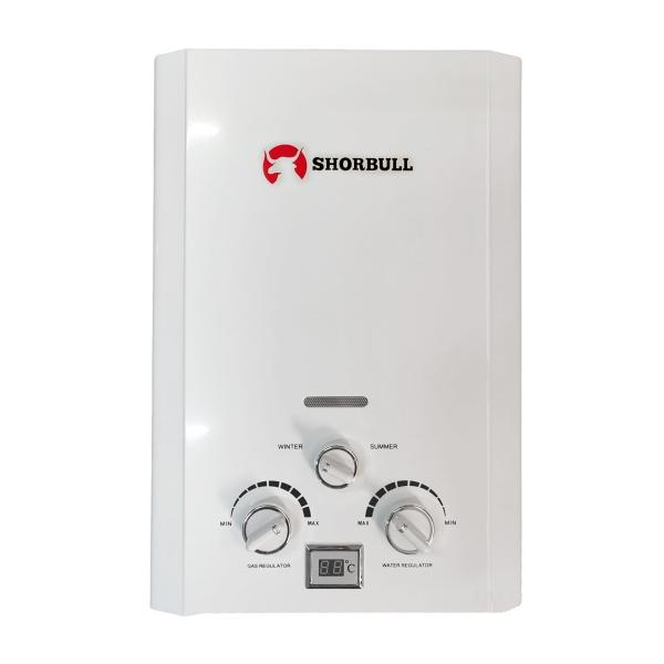 Calentador Paso SHORBULL Instantáneo Agua Ahorrador Gas 6L.