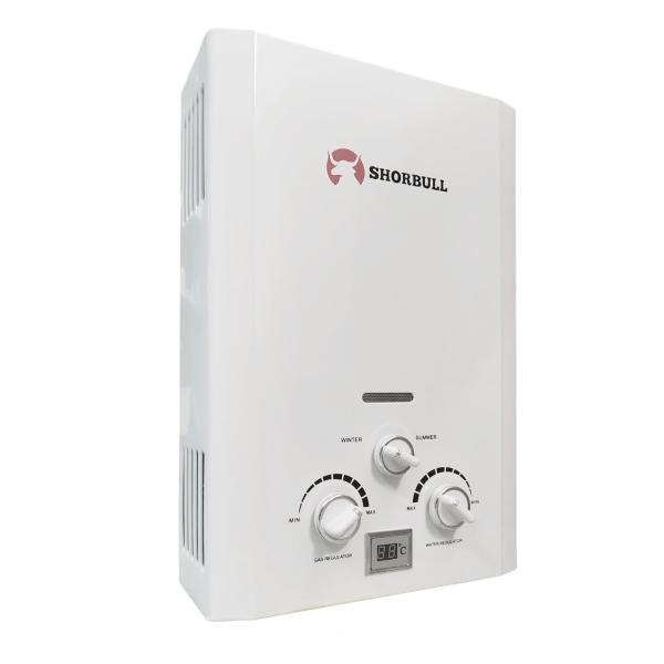 Calentador Paso SHORBULL Instantáneo Agua Ahorrador Gas 6L.