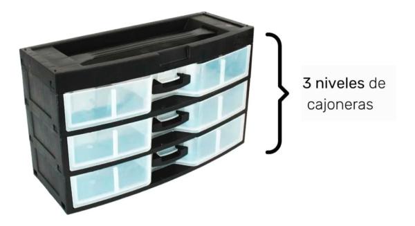 Cajonera Organizadora Plastico 3 niveles Multiusos