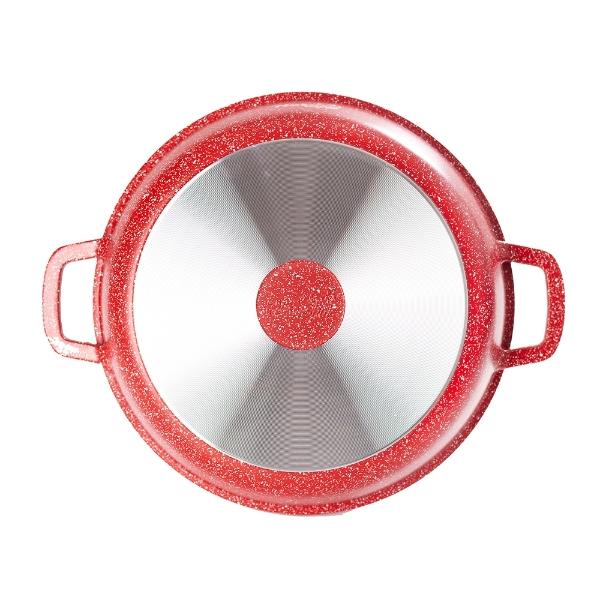 Olla Ultra Antiadherente Marmoleado Alto Tapa 30 Cm Hot Spot