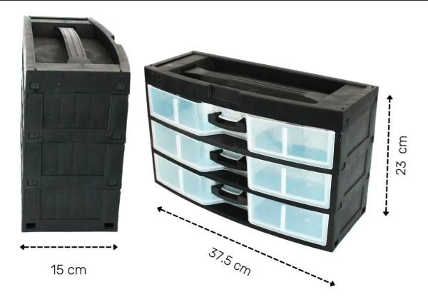 Cajonera Organizadora Plastico 3 niveles Multiusos