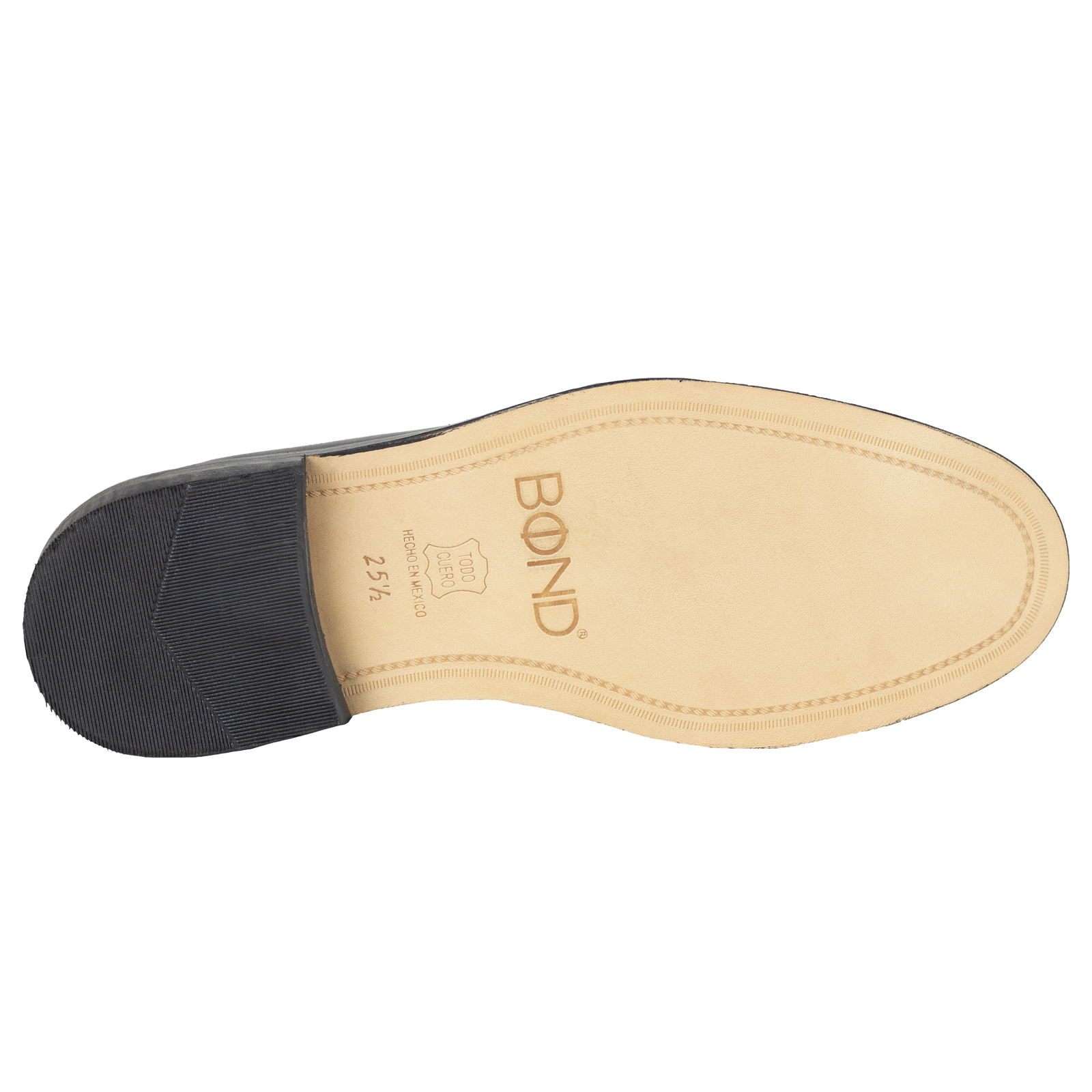 Zapato Negro Derby Hombre Clasico Bond 51955 Suela De Cuero.