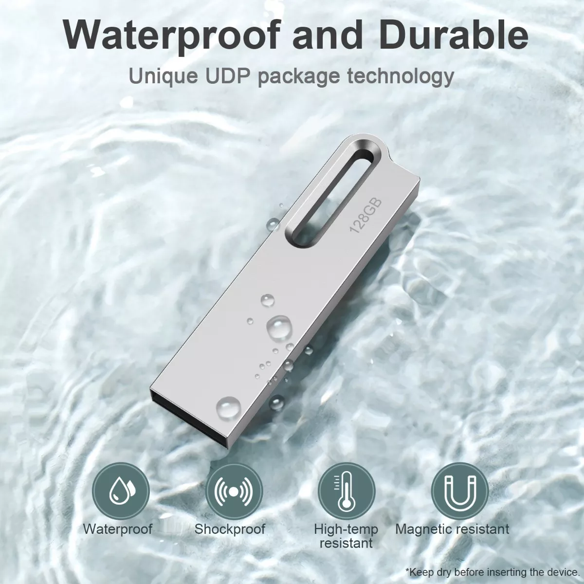 Memoria Usb 128gb 2.0 Plateada