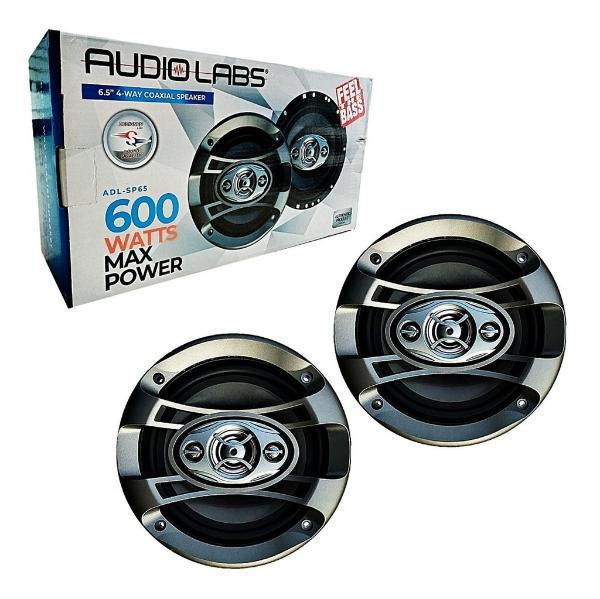Bocinas Coaxiales Audio Labs ADL-SP65 600 Watts 6.5 Pulgadas 4 Ohms 4 Vías 60 Watts RMS