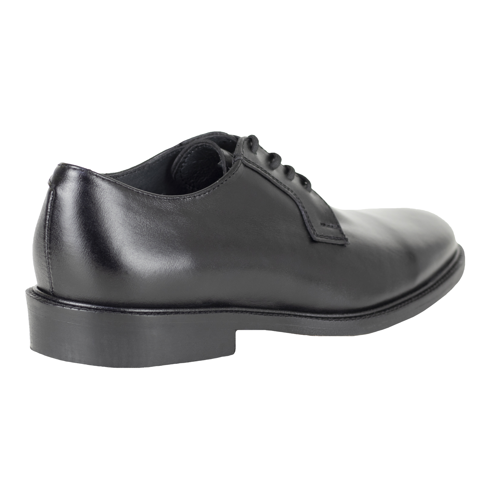 Zapato Negro Derby Hombre Clasico Bond 51955 Suela De Cuero.
