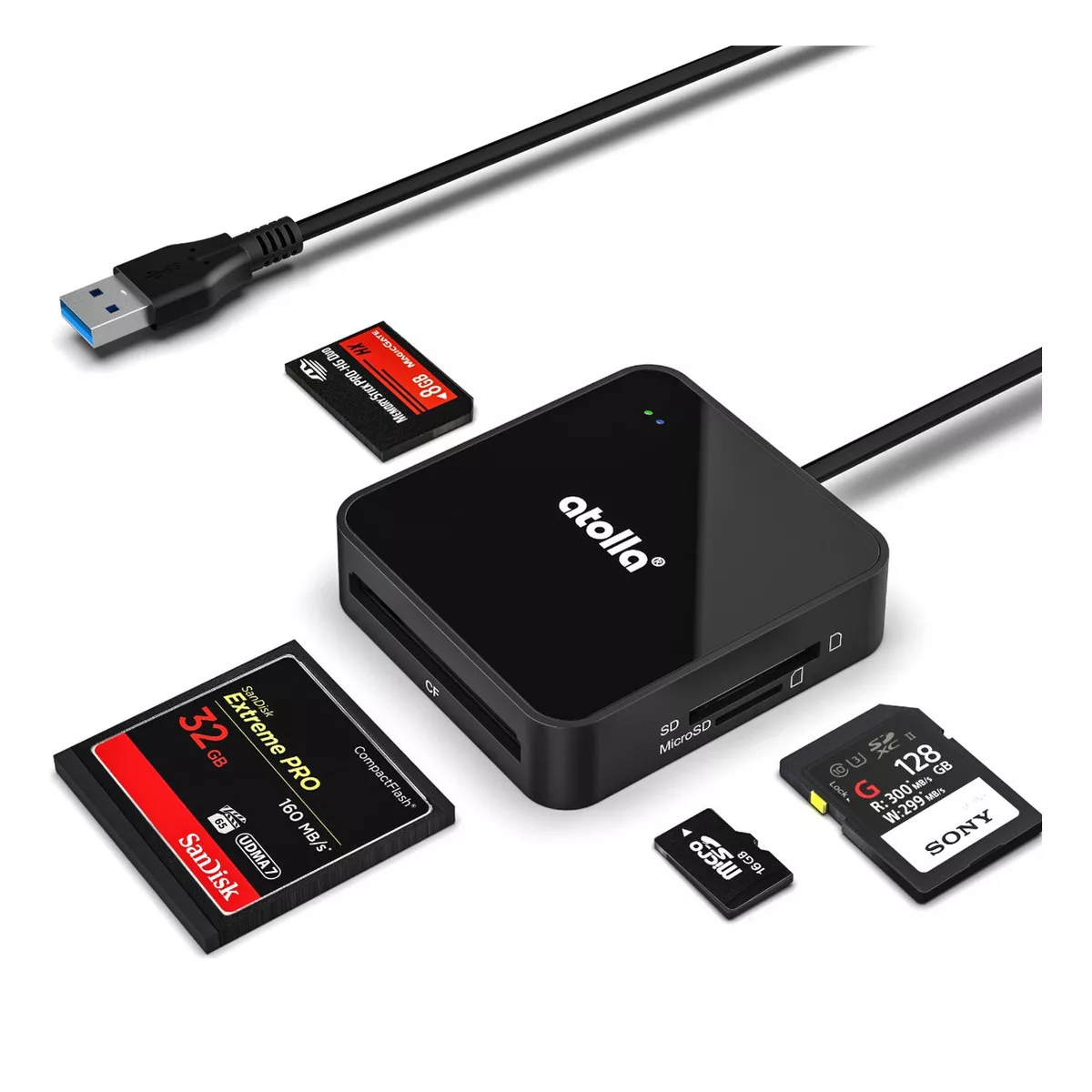  Lector de Tarjetas SD 4 En 1, USB 3.0 de 5Gbps 