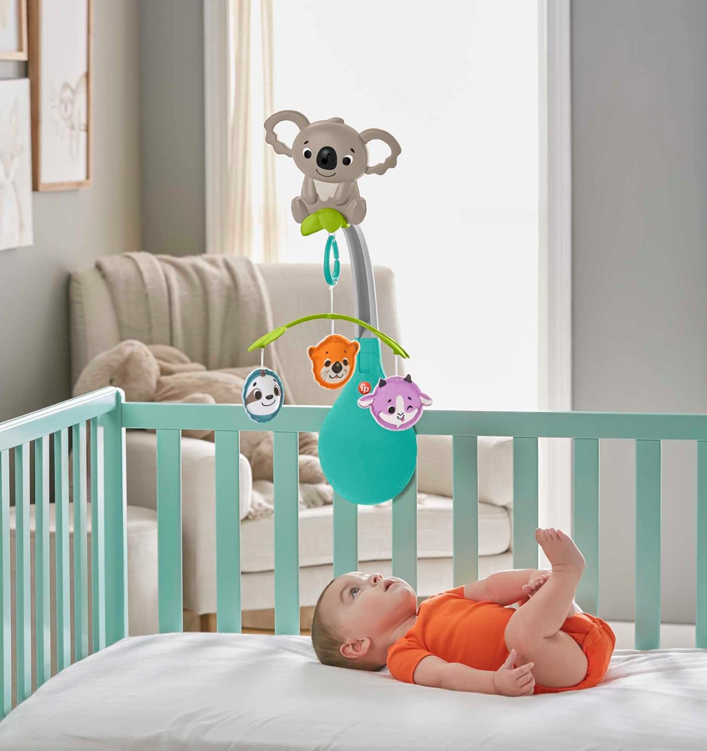 Fisher Price,Baby, Móvil Koala para Bebé, Recién Nacido Dulces Sentidos Sensimals, Baby,.