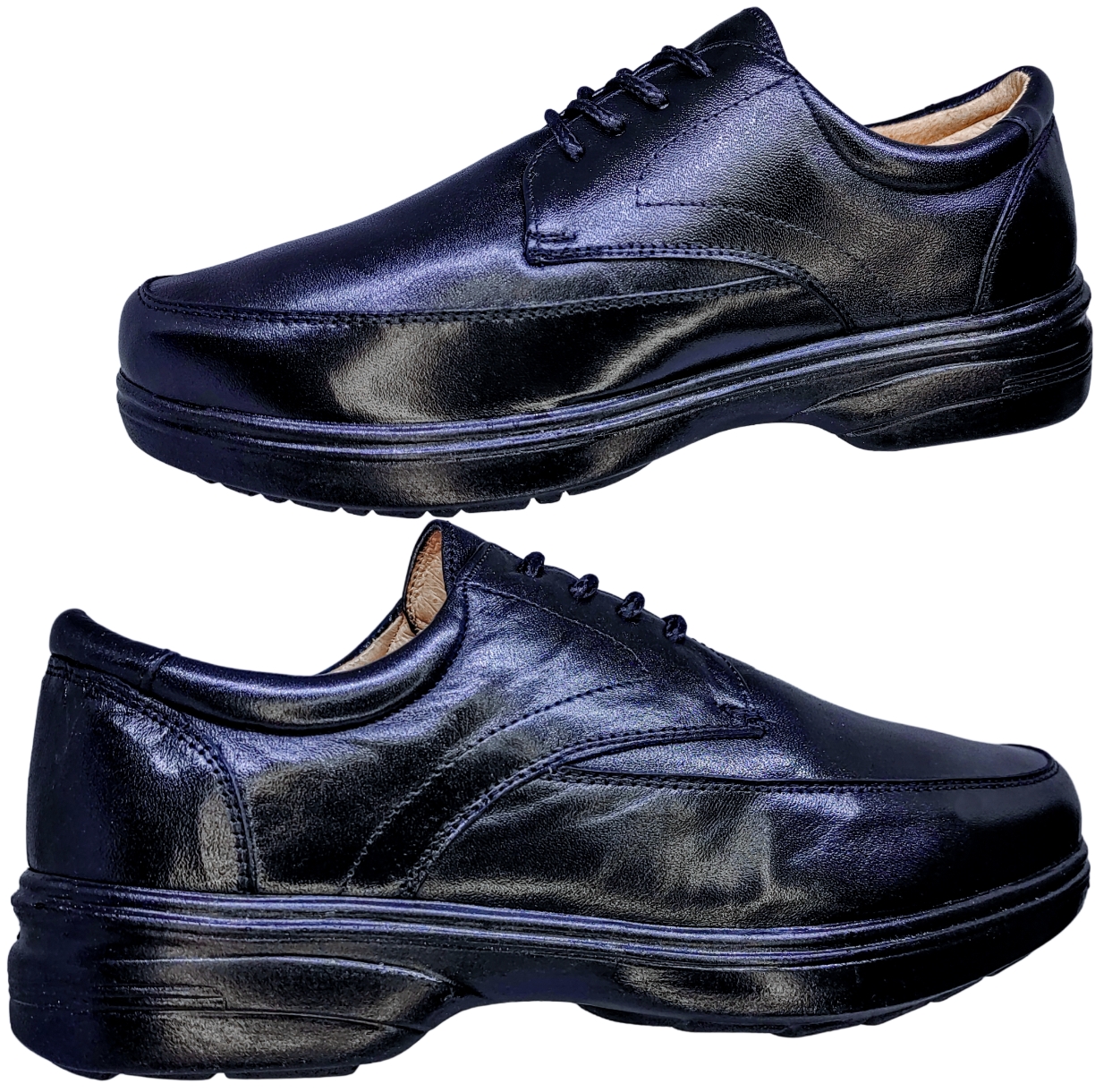 Calzado Especial Para Pie Delicado o Diabético De Caballero Color Negro.