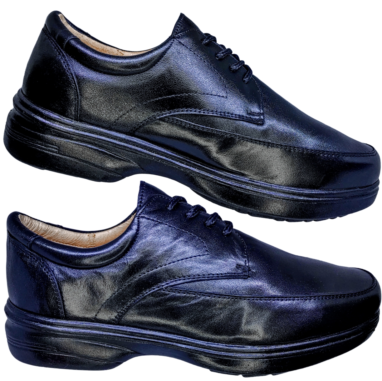 Calzado Especial Para Pie Delicado o Diabético De Caballero Color Negro.