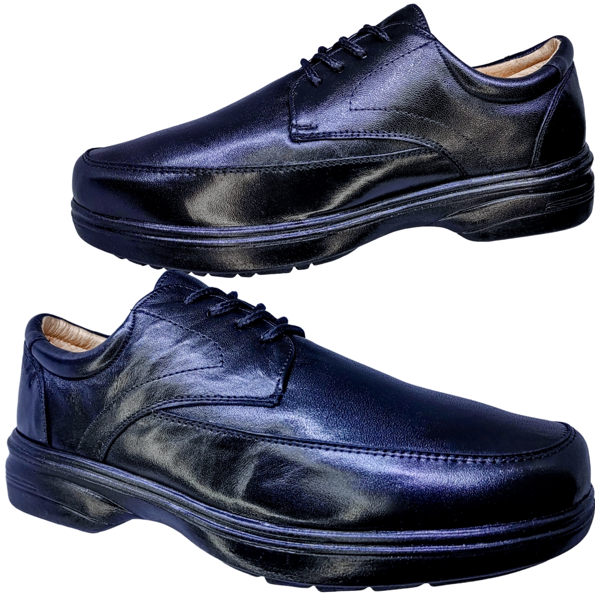 Calzado Especial Para Pie Delicado o Diabético De Caballero Color Negro.