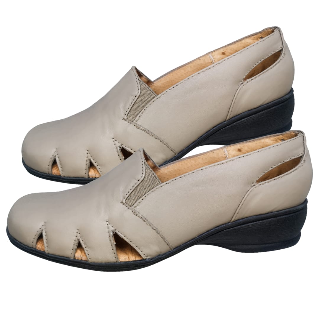 Calzado Tipo Huarache Para Pie Delicado Cabra Para Dama Color Camel.