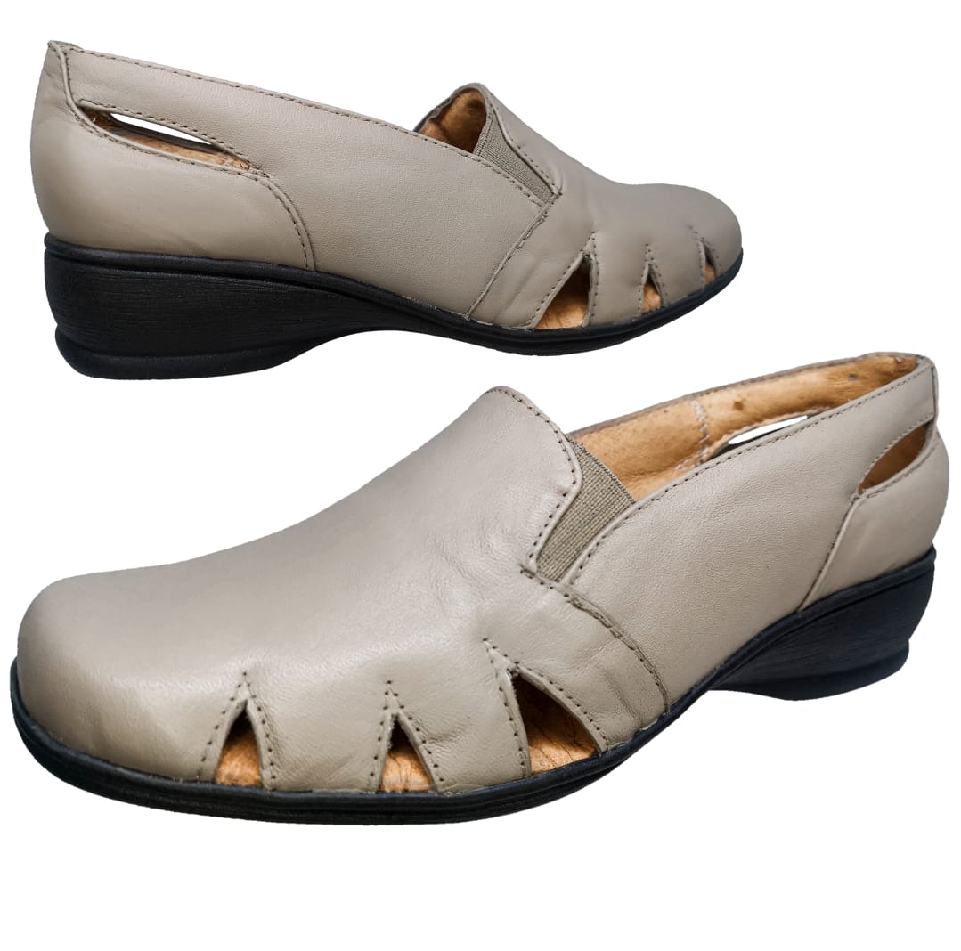 Calzado Tipo Huarache Para Pie Delicado Cabra Para Dama Color Camel.