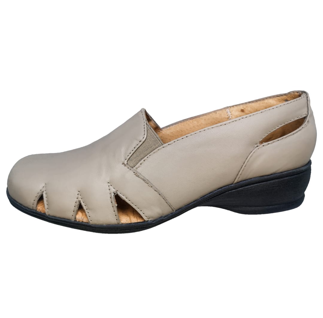 Calzado Tipo Huarache Para Pie Delicado Cabra Para Dama Color Camel.