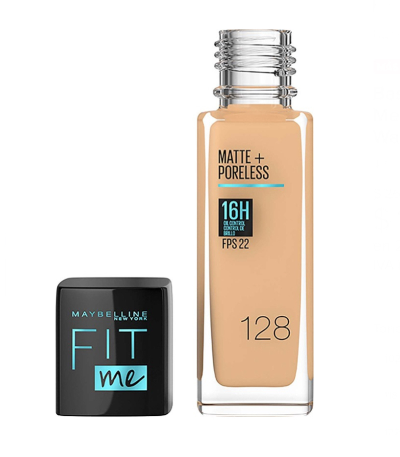 Base De Maquillaje Maybelline Fit Me Fps 22 Matte 30 Ml Tono 128 Warm nude.