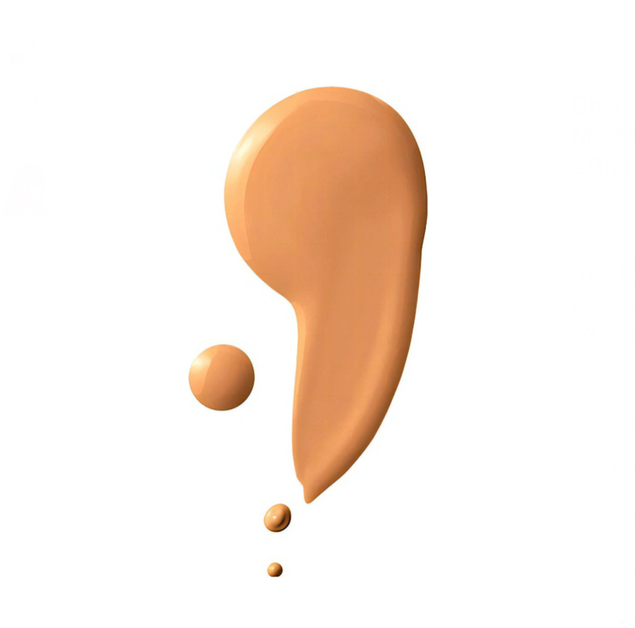 Base De Maquillaje Maybelline Fit Me Matte 330 Toffee Caramel - 30ml.