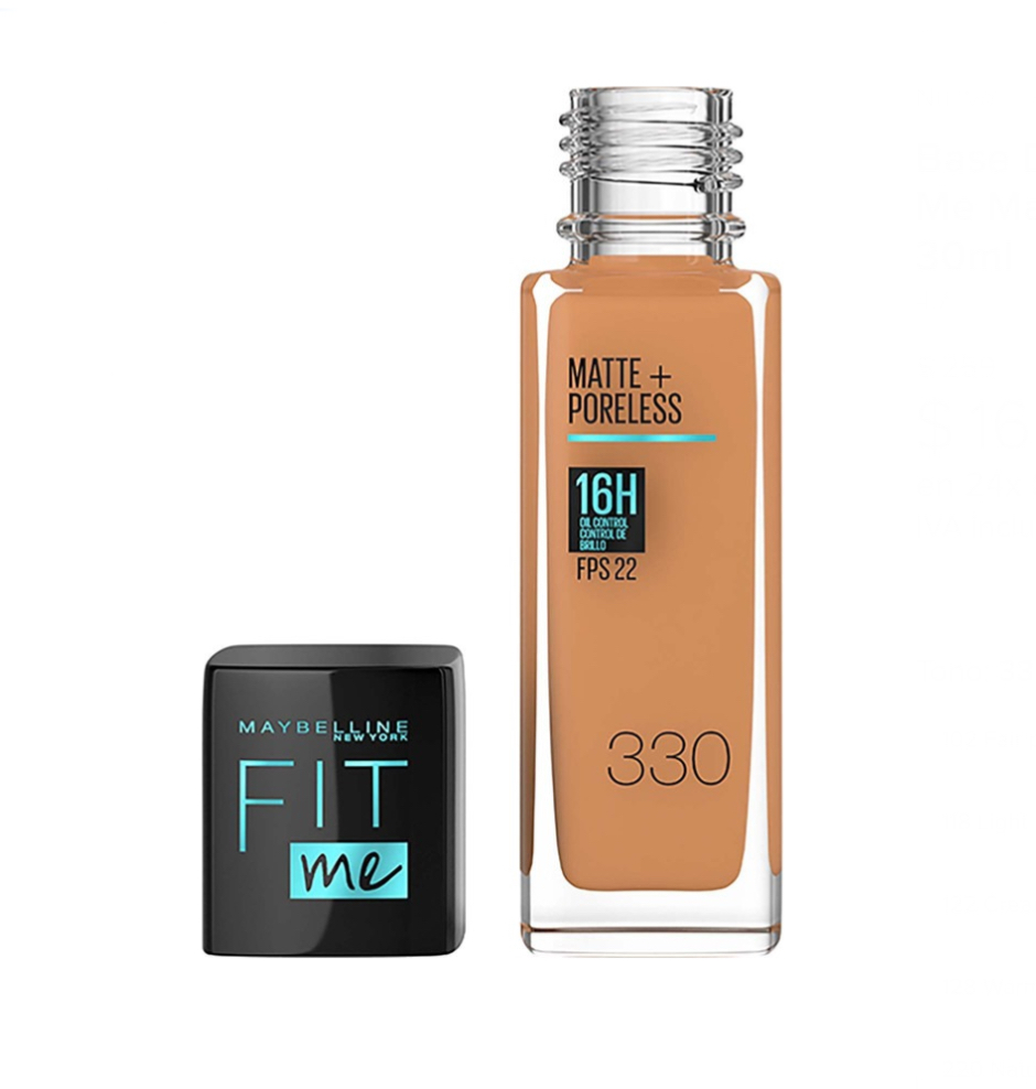 Base De Maquillaje Maybelline Fit Me Matte 330 Toffee Caramel - 30ml.